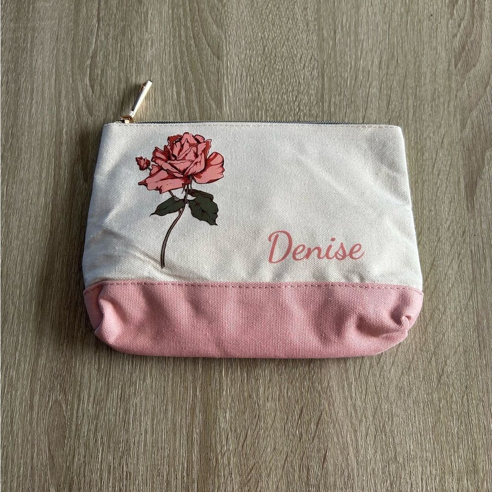 NWOT … Personalized “Denise” Cosmetic / Makeup Bag